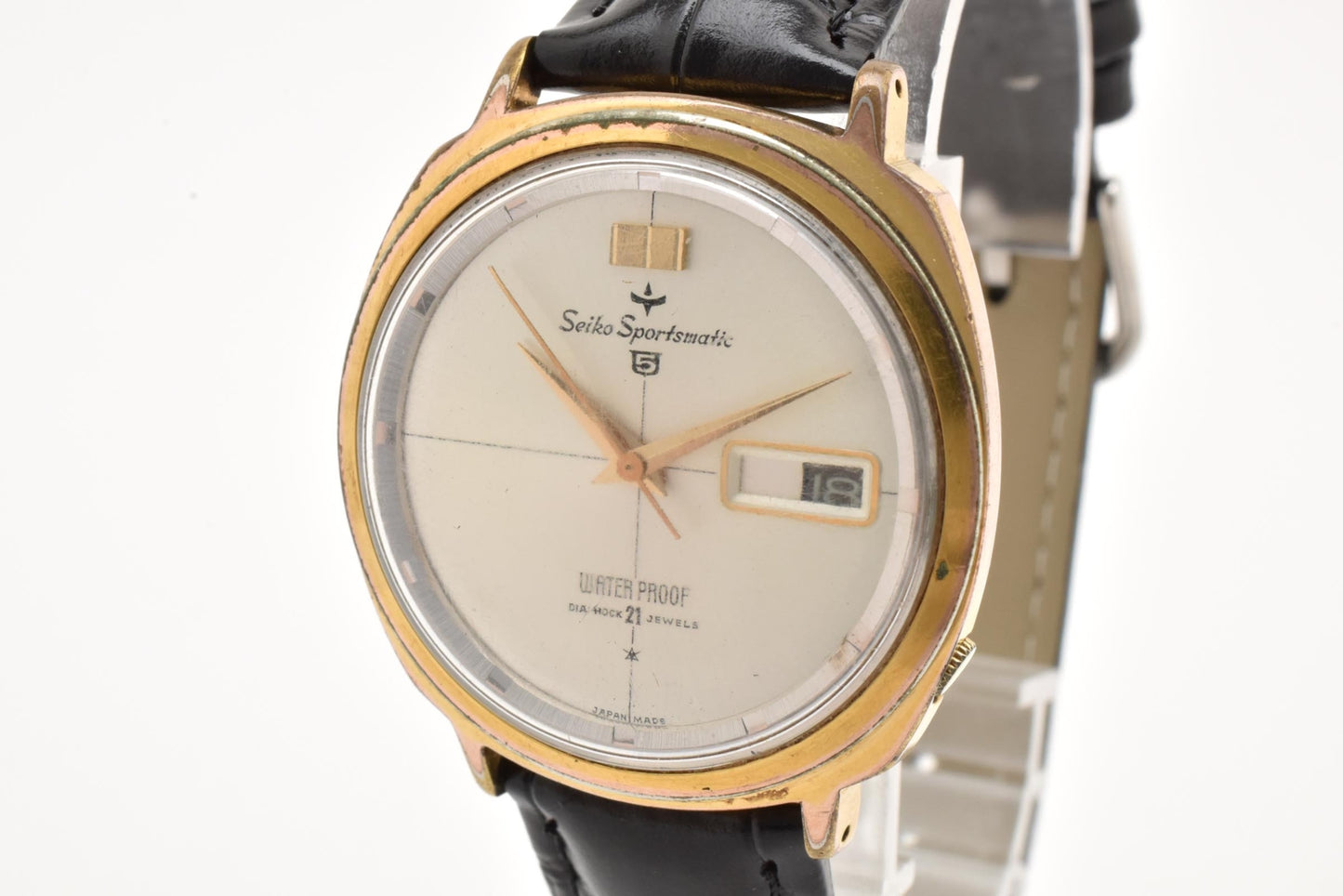 セイコー SEIKO スポーツマチック5 6606-7990 自動巻き 21石 デイト GP メンズ 腕時計 ヴィンテージ