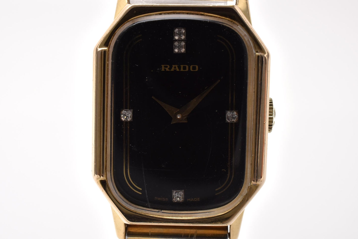 ラドー RADO 332.7887.2 手巻き レディース 腕時計 ブラック文字盤 GP コンビ ドレスウォッチ ヴィンテージ