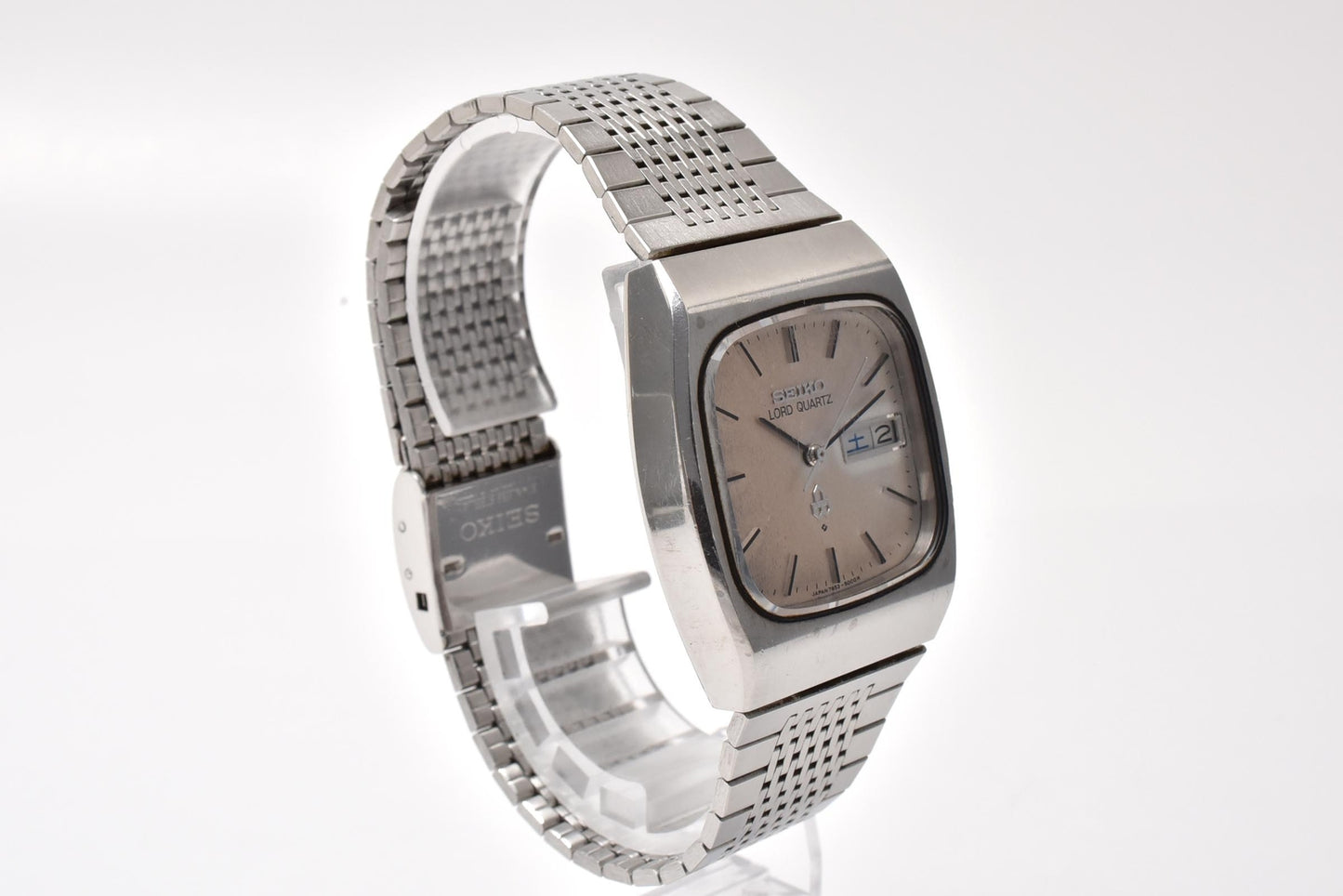 セイコー SEIKO ロードクォーツ 7853-5000 デイデイト クォーツ メンズ 腕時計 メッシュブレス スクエア型 SS ヴィンテージ