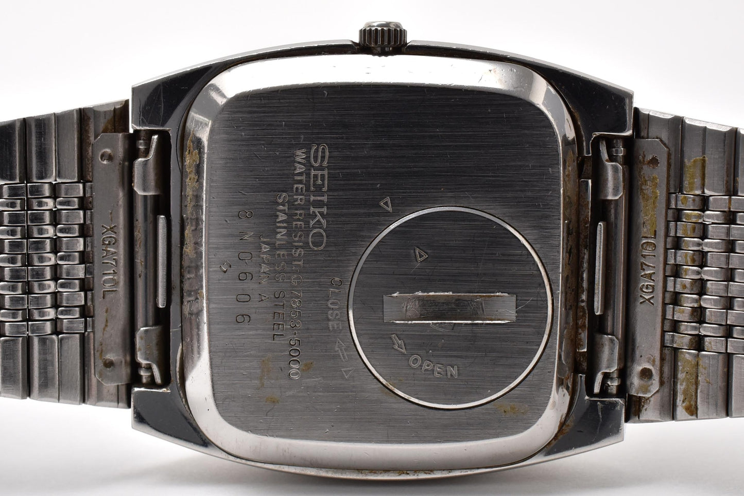 セイコー SEIKO ロードクォーツ 7853-5000 デイデイト クォーツ メンズ 腕時計 メッシュブレス スクエア型 SS ヴィンテージ