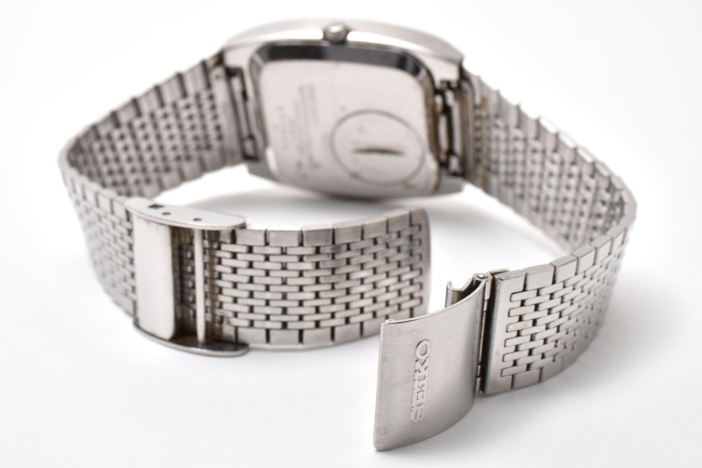 セイコー SEIKO ロードクォーツ 7853-5000 デイデイト クォーツ メンズ 腕時計 メッシュブレス スクエア型 SS ヴィンテージ