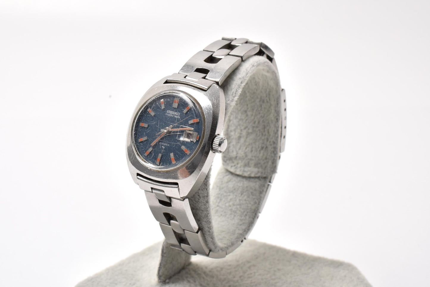 SEIKO セイコー マチックレディ 2517-0340 自動巻き レディース 腕時計 ネイビー文字盤 デイト SS ヴィンテージ