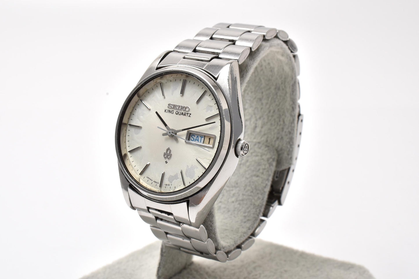 SEIKO セイコー キングクォーツ 4823-8110 デイデイト メンズ 腕時計 クォーツ SS ホワイト文字盤 ヴィンテージ