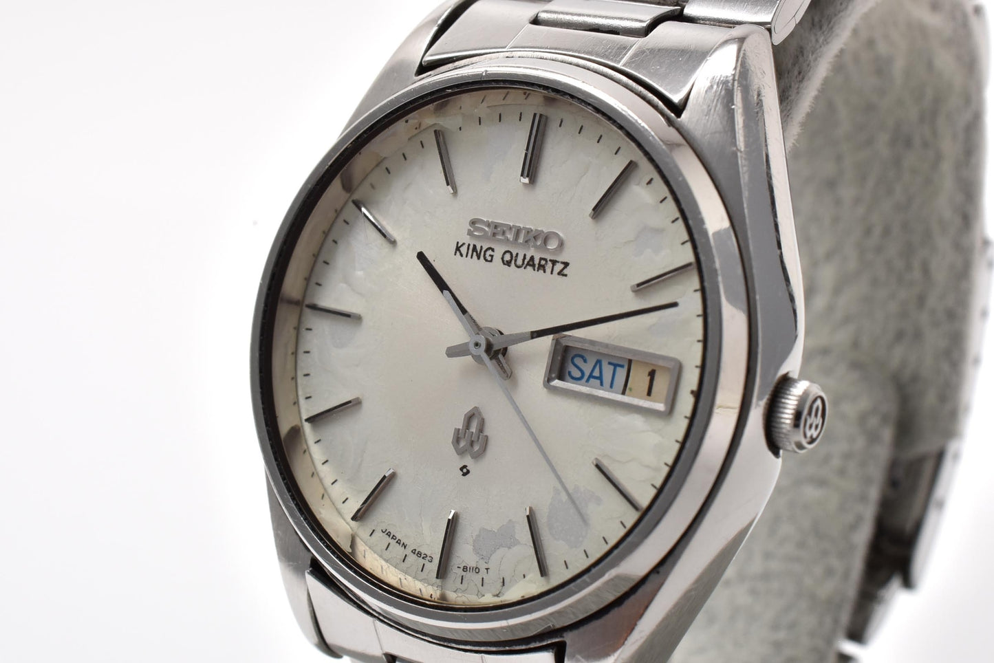 SEIKO セイコー キングクォーツ 4823-8110 デイデイト メンズ 腕時計 クォーツ SS ホワイト文字盤 ヴィンテージ