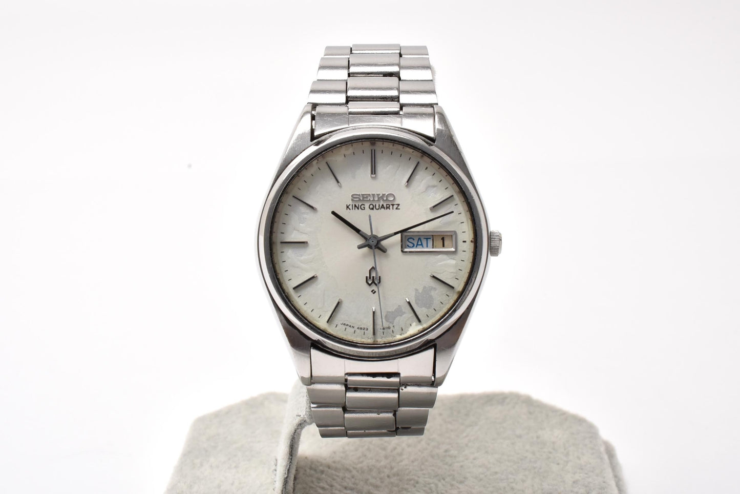 SEIKO セイコー キングクォーツ 4823-8110 デイデイト メンズ 腕時計 クォーツ SS ホワイト文字盤 ヴィンテージ