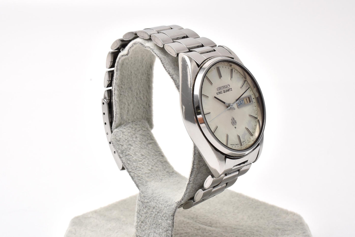 SEIKO セイコー キングクォーツ 4823-8110 デイデイト メンズ 腕時計 クォーツ SS ホワイト文字盤 ヴィンテージ