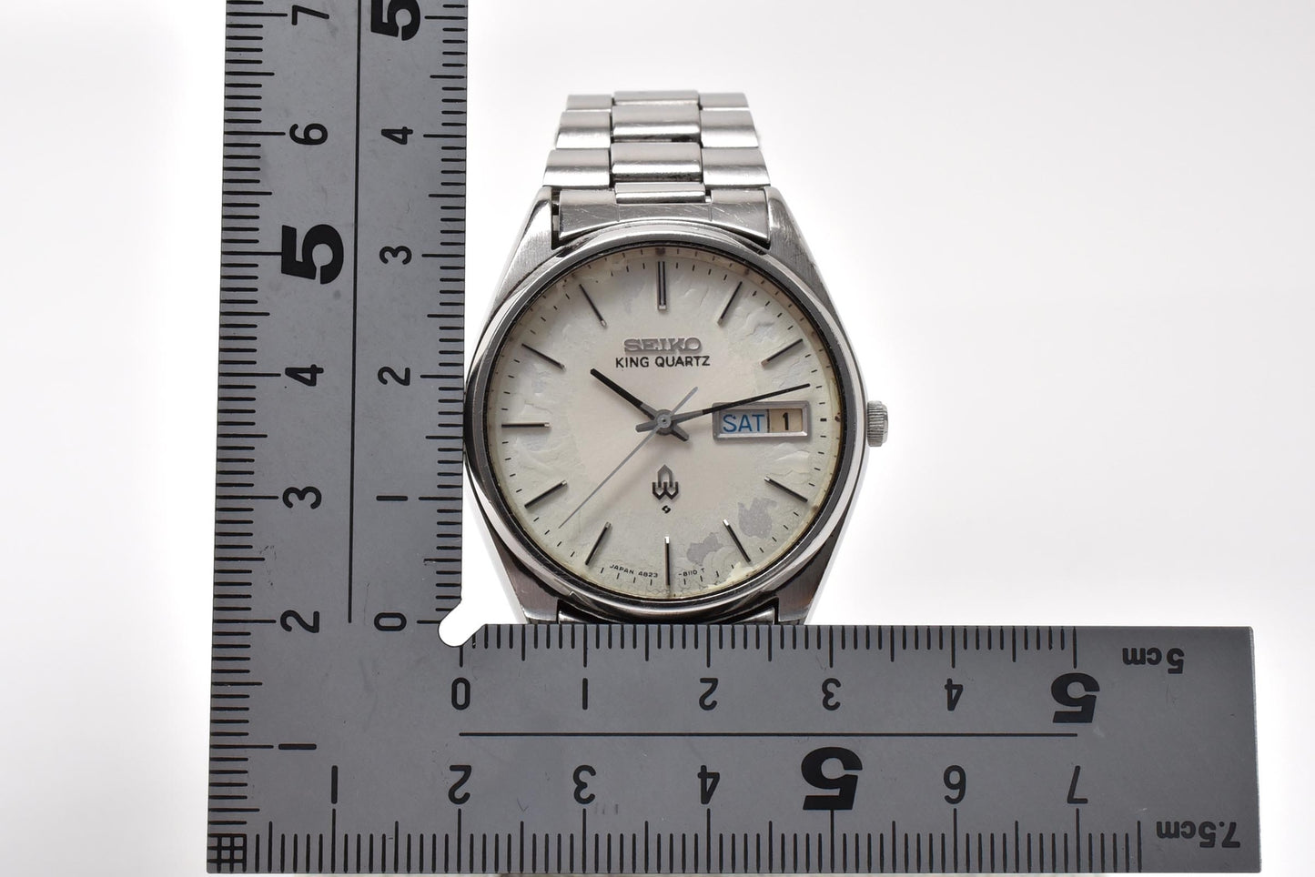 SEIKO セイコー キングクォーツ 4823-8110 デイデイト メンズ 腕時計 クォーツ SS ホワイト文字盤 ヴィンテージ