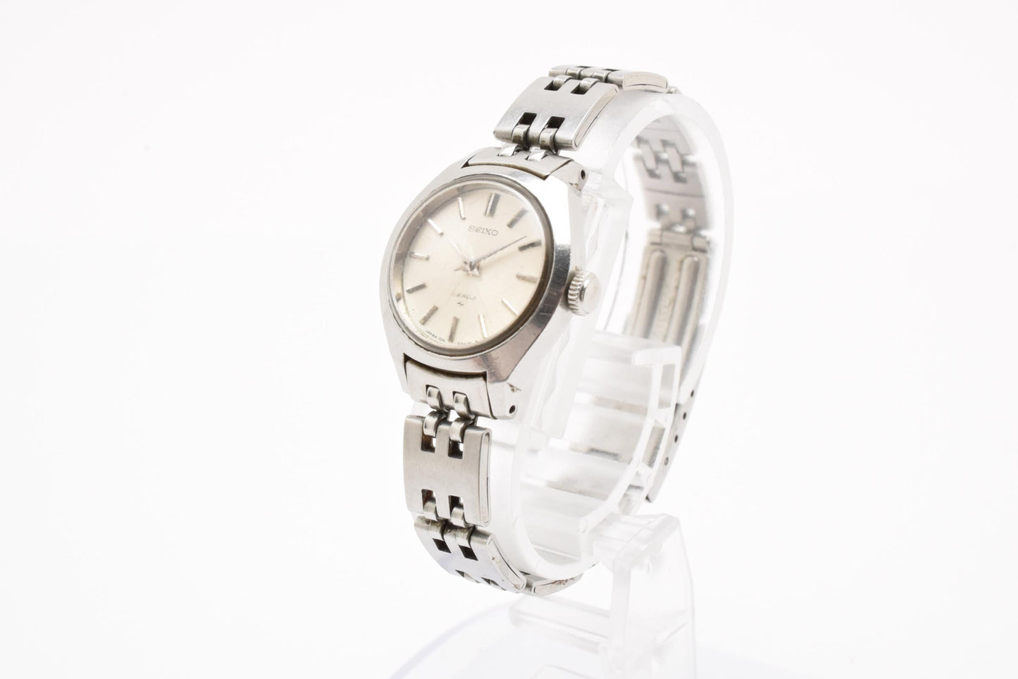 セイコー SEIKO 1104-0090 手巻き レディース 腕時計 ホワイト文字盤 SSブレス ヴィンテージ ドレスウォッチ