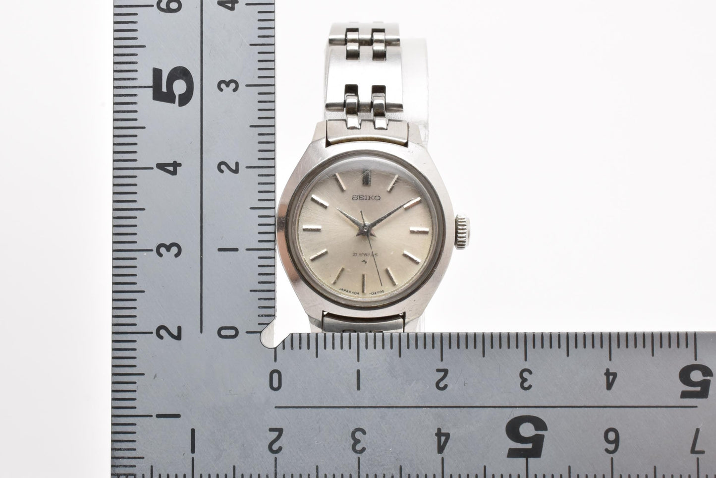 セイコー SEIKO 1104-0090 手巻き レディース 腕時計 ホワイト文字盤 SSブレス ヴィンテージ ドレスウォッチ