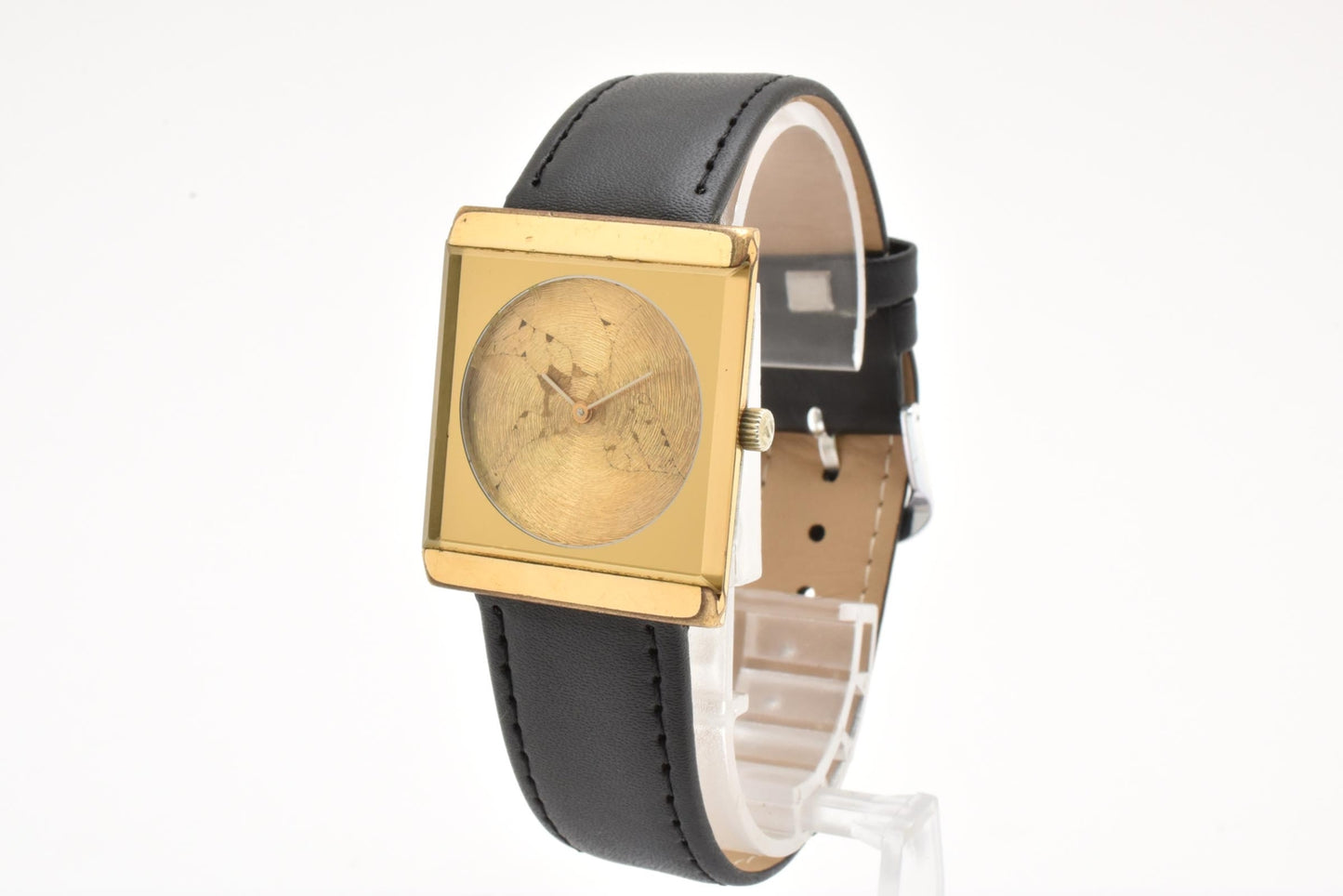 RADO ラドー 396.3023.2 手巻き メンズ 腕時計 GP スクエア ゴールド文字盤 レザーベルト ヴィンテージ