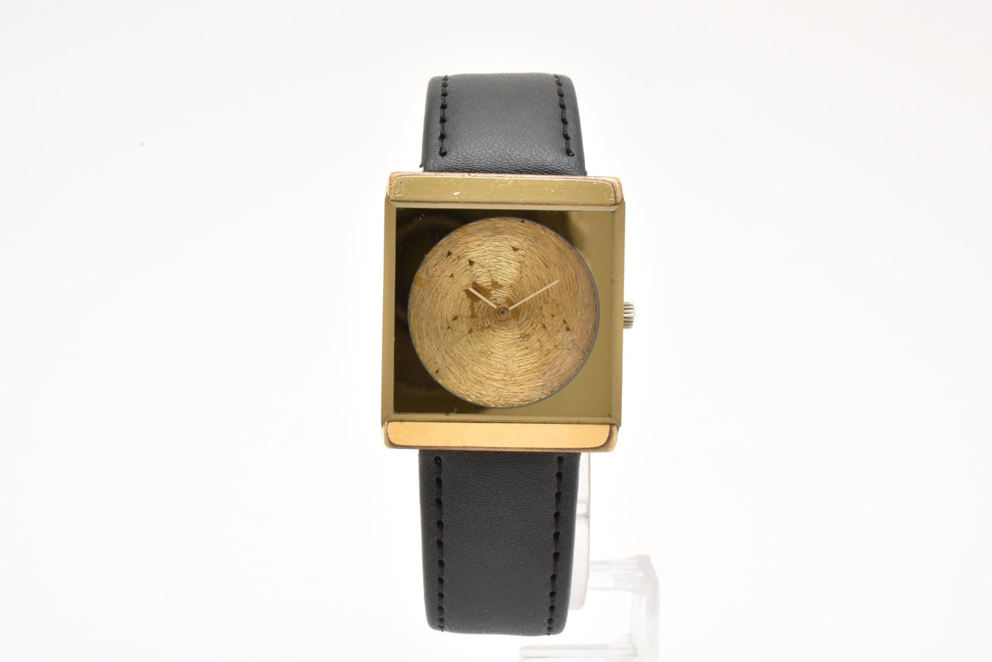 RADO ラドー 396.3023.2 手巻き メンズ 腕時計 GP スクエア ゴールド文字盤 レザーベルト ヴィンテージ