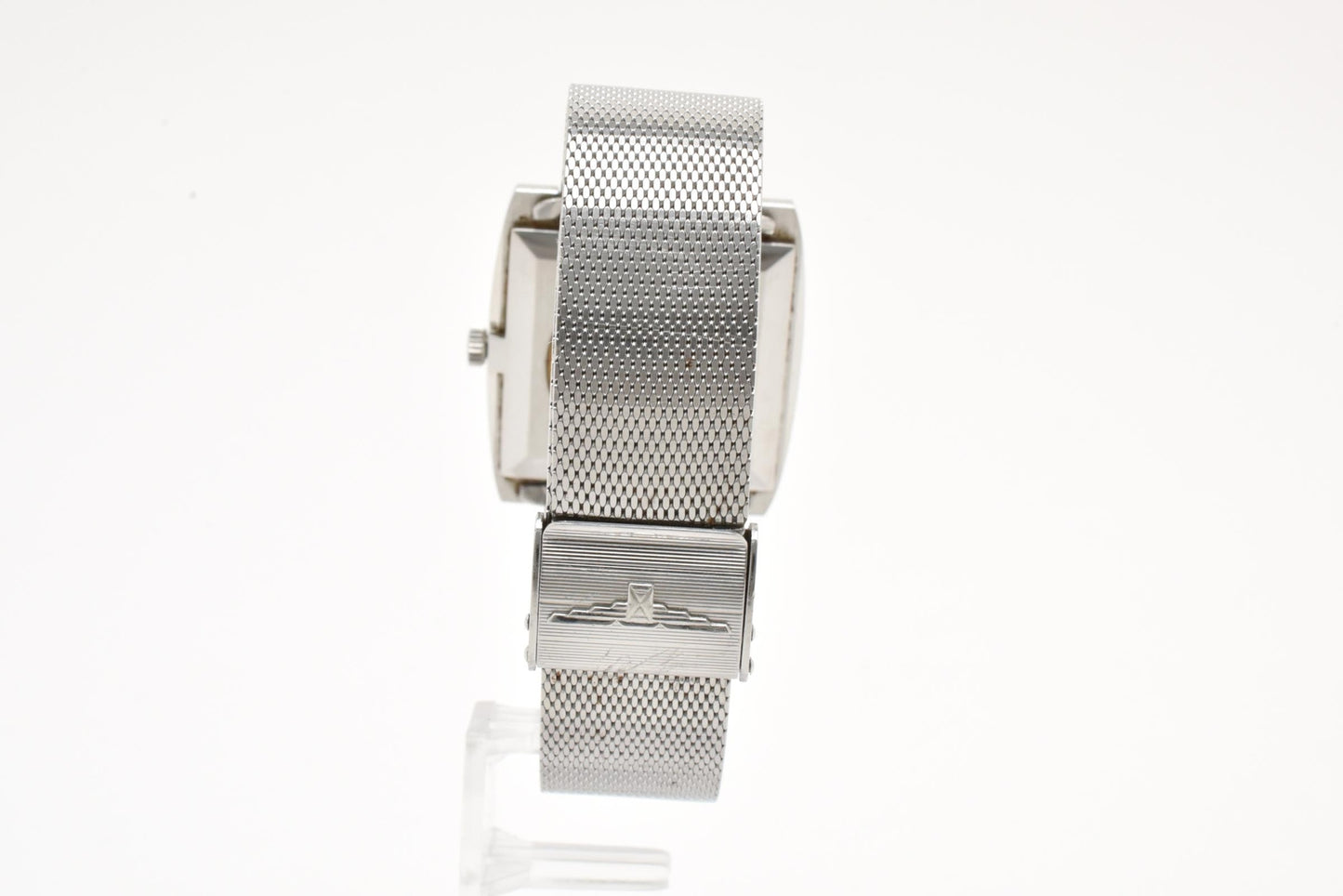 ロンジン Longines フラッグシップ 7686 手巻き メンズ 腕時計 SS メッシュブレス ホワイト文字盤 ヴィンテージ
