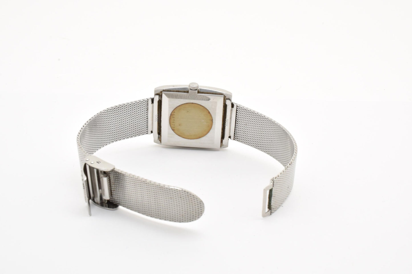 ロンジン Longines フラッグシップ 7686 手巻き メンズ 腕時計 SS メッシュブレス ホワイト文字盤 ヴィンテージ