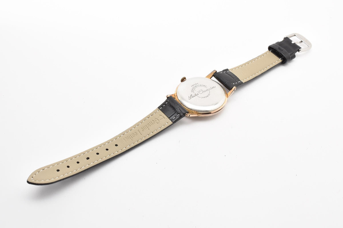 SEIKO セイコー Champion チャンピオン J1482E メンズ 手巻き 腕時計 17石 シルバー文字盤 ゴールドプレート 35mm 1960年代 ヴィンテージ