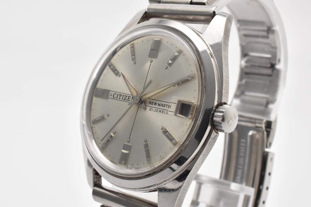 CITIZEN シチズン New Master ニューマスター 21 Jewels 63-1019 メンズ 手巻き 腕時計 21石 シルバー文字盤 デイト ステンレス 36mm 1960年代 ヴィンテージ