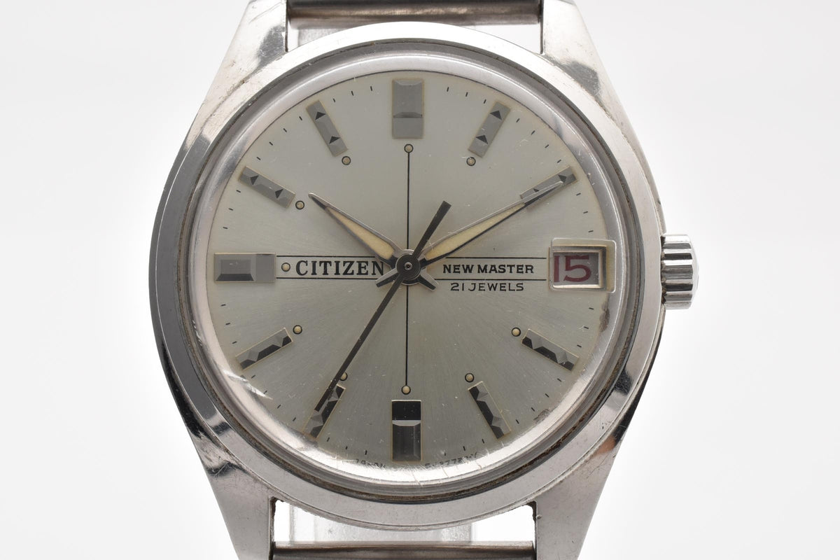 CITIZEN シチズン New Master ニューマスター 21 Jewels 63-1019 メンズ 手巻き 腕時計 21石 シルバー文字盤 デイト ステンレス 36mm 1960年代 ヴィンテージ