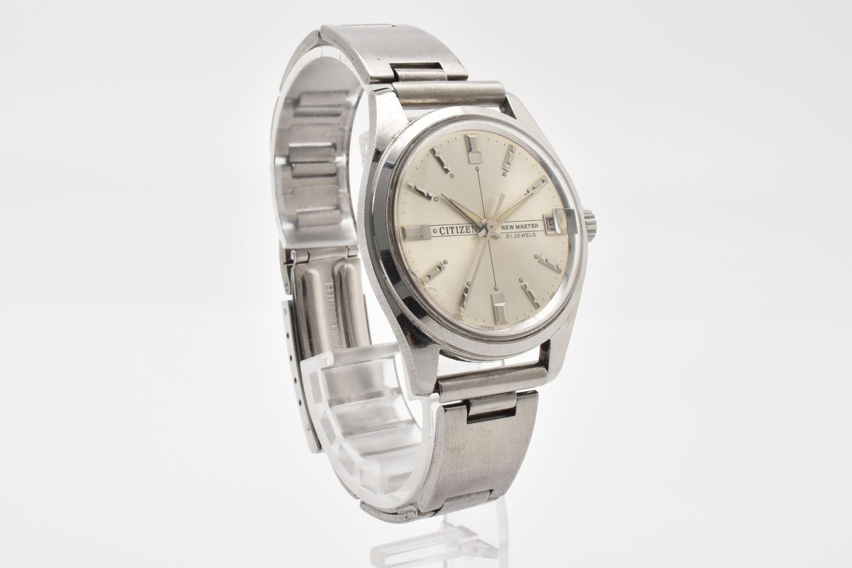 CITIZEN シチズン New Master ニューマスター 21 Jewels 63-1019 メンズ 手巻き 腕時計 21石 シルバー文字盤 デイト ステンレス 36mm 1960年代 ヴィンテージ