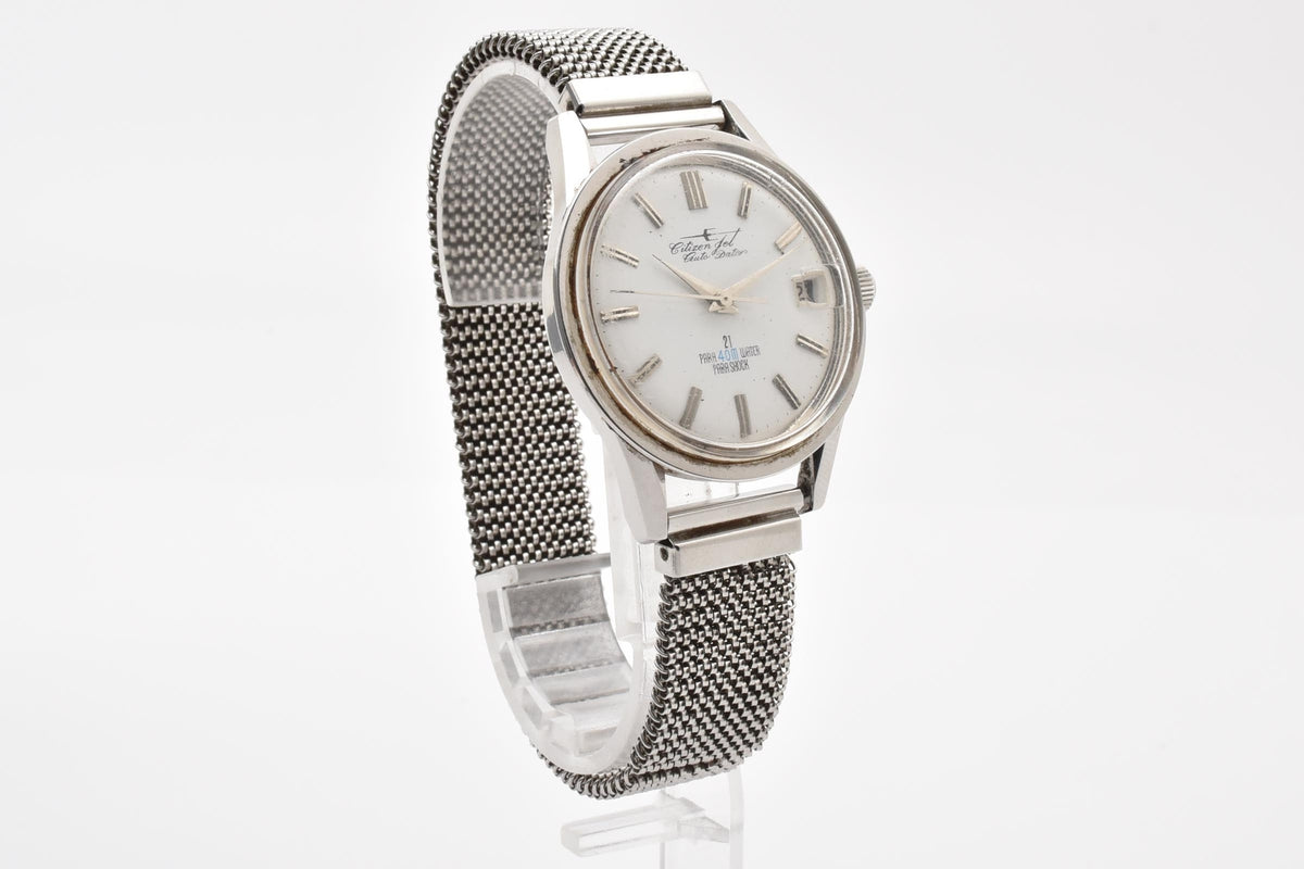 CITIZEN シチズン Jet Auto Dater ジェット オートデーター AD140901 メンズ 自動巻き 腕時計 21石 ホワイト文字盤 デイト ステンレス 36.5mm 1960年代 ヴィンテージ
