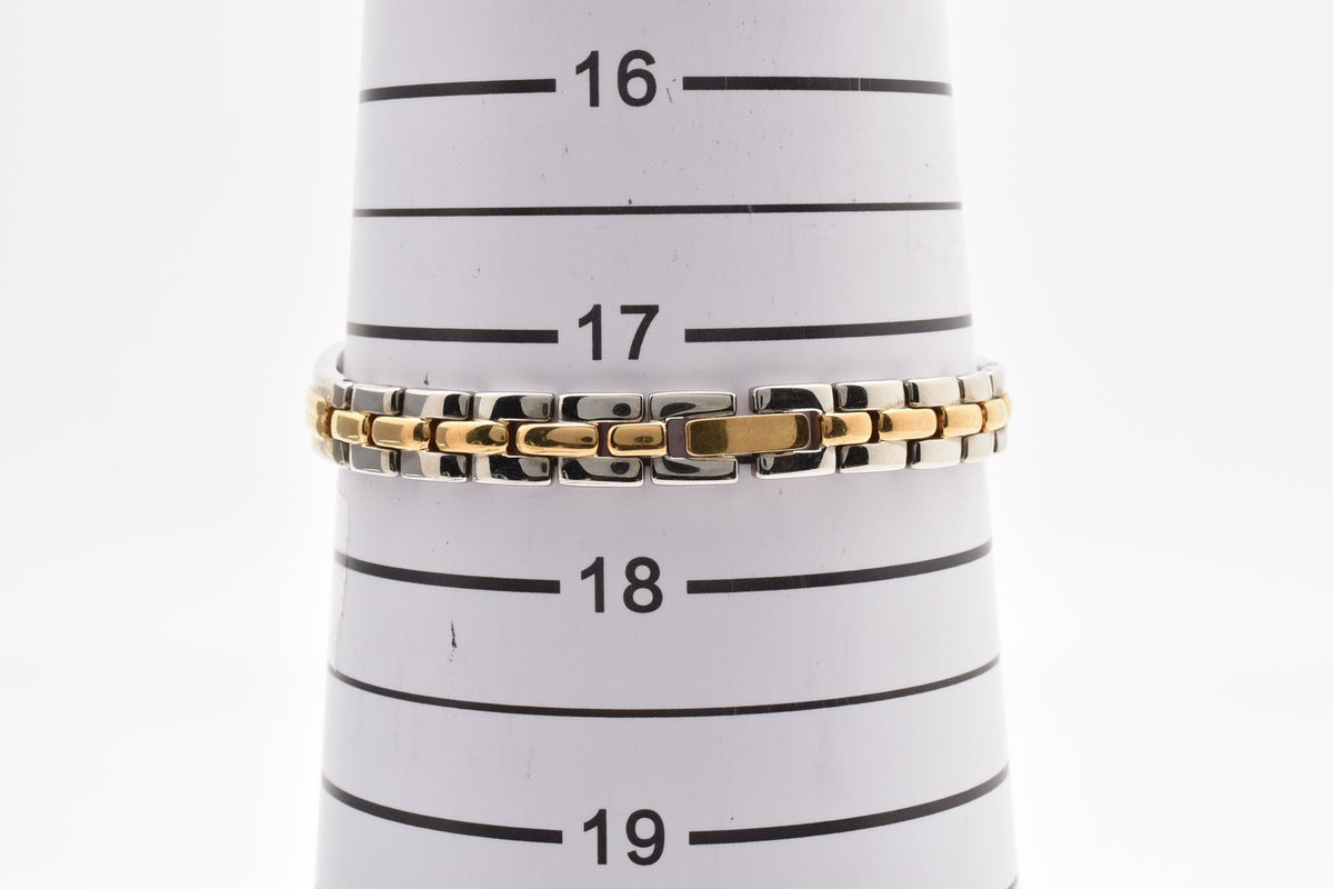 SEIKO セイコー ALBA Ingenu アルバ アンジェーヌ V501-6Y30 レディース クォーツ 腕時計 ホワイト文字盤 アラビア数字 コンビカラー 24.3mm 1990年代 ヴィンテージ