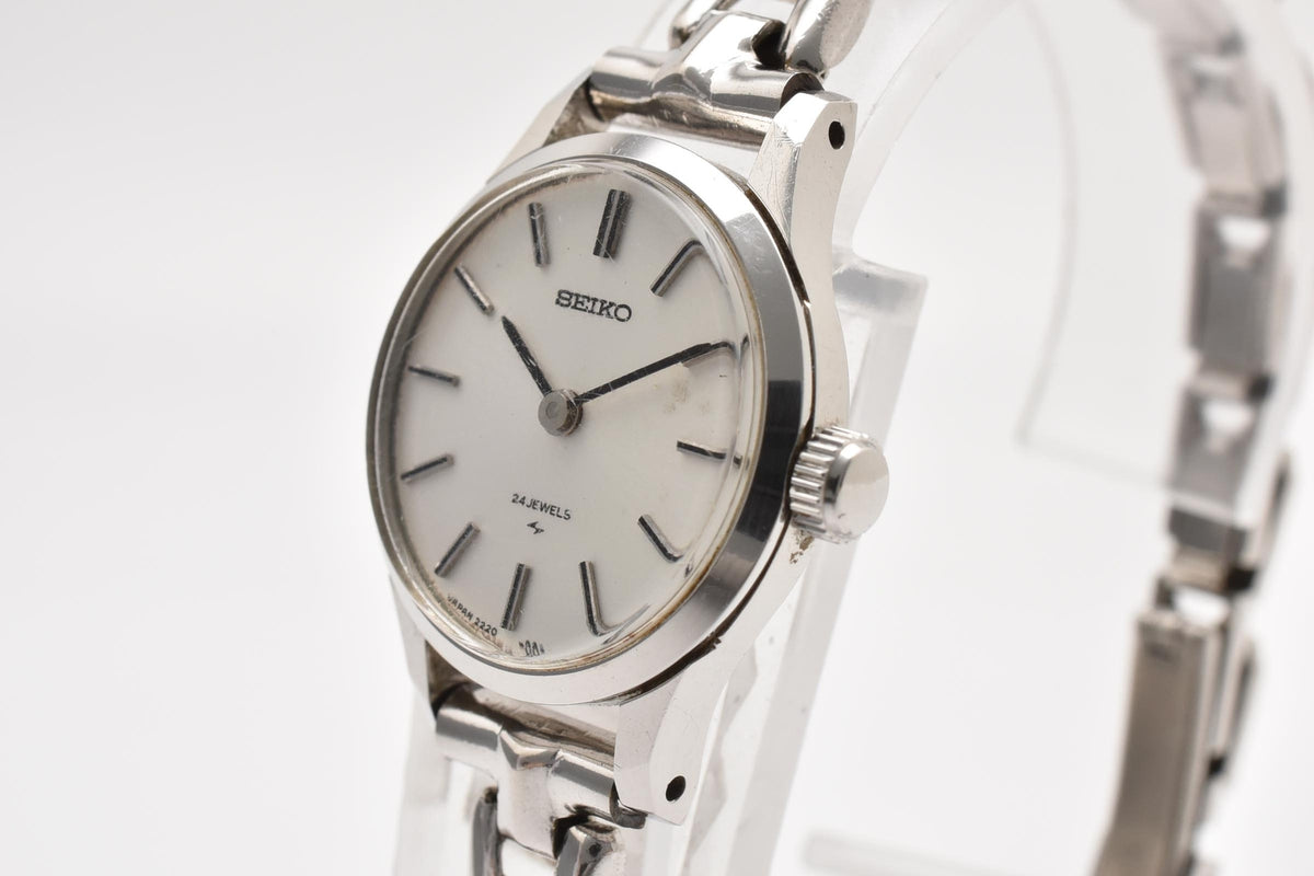 SEIKO セイコー Chariot シャリオ 2220-0020 レディース 手巻き 腕時計 24石 ホワイト文字盤 ステンレス 21.1mm 1970年代 ヴィンテージ ブレスレット