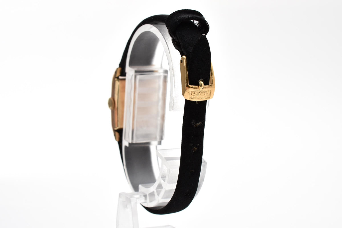 CITIZEN シチズン Phynox フィノックス 50703 レディース 手巻き 腕時計 17石 14K ゴールドケース ホワイト文字盤 レクタンギュラー 15.5mm ヴィンテージ