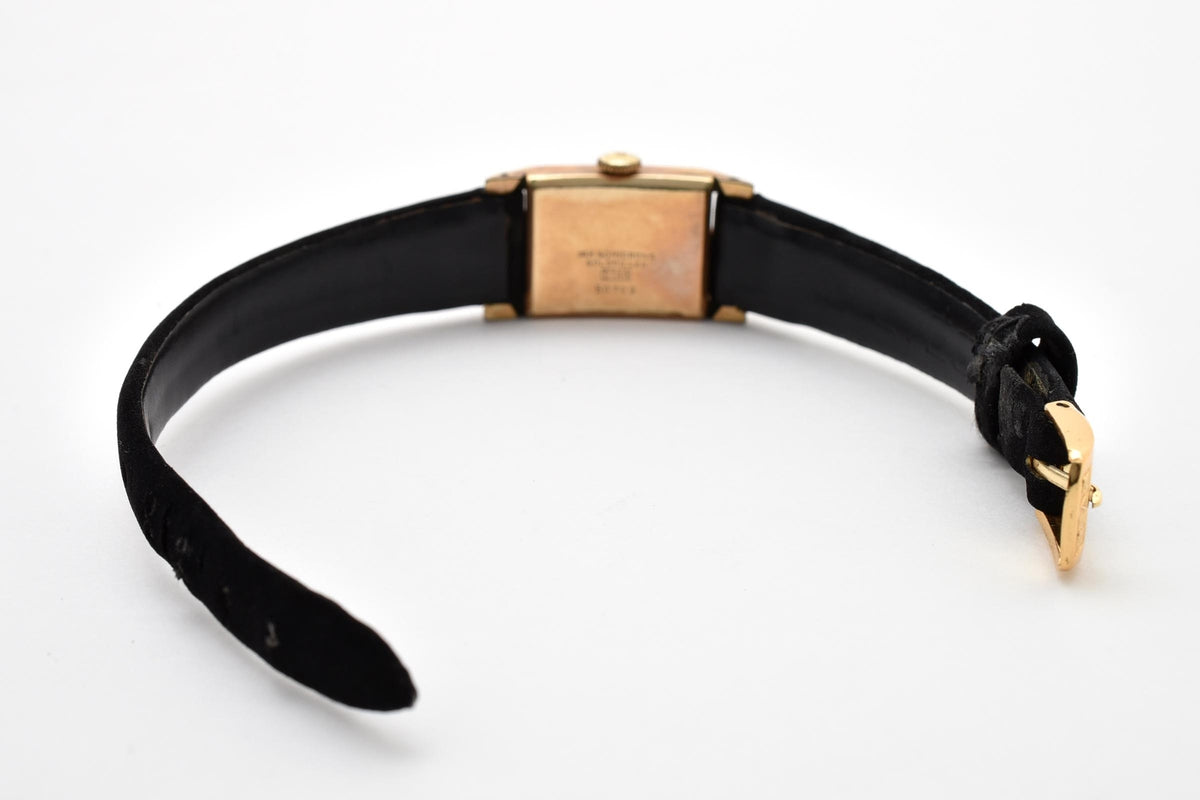 CITIZEN シチズン Phynox フィノックス 50703 レディース 手巻き 腕時計 17石 14K ゴールドケース ホワイト文字盤 レクタンギュラー 15.5mm ヴィンテージ