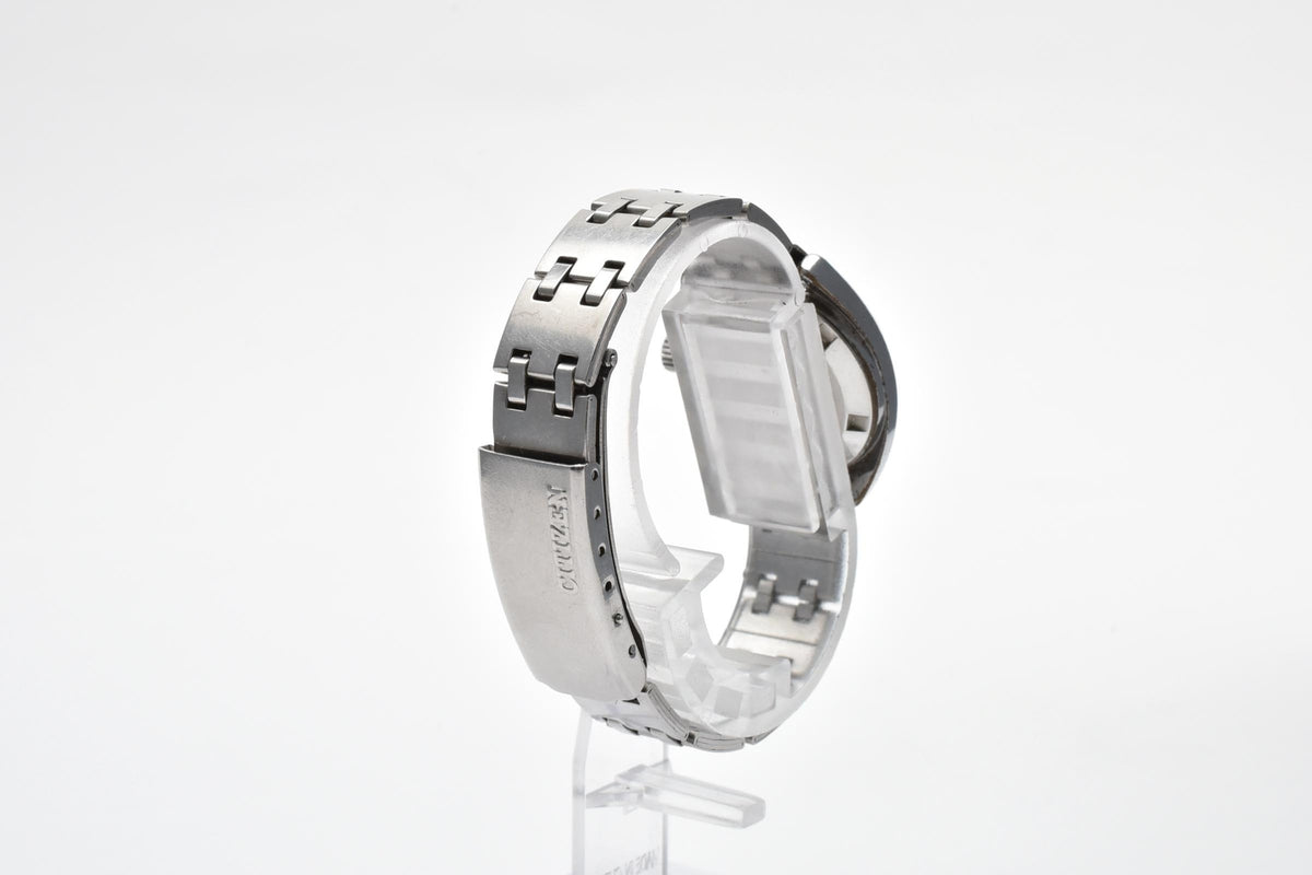 CITIZEN シチズン Cosmostar V2 コスモスター 4-690028KA ユニセックス 自動巻き 腕時計 ネイビーブルー文字盤 デイト ステンレス 25mm 1970年代 ヴィンテージ
