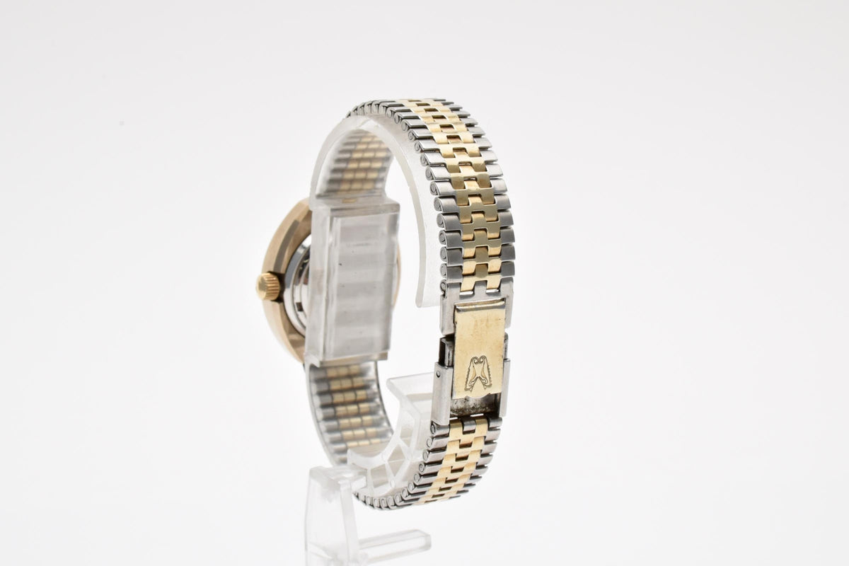 RADO ラドー Balboa バルボア 893608A メンズ 自動巻き 腕時計 ブロンズ文字盤 デイデイト ハードメタル GP コンビ 25.5mm 1970年代 ヴィンテージ