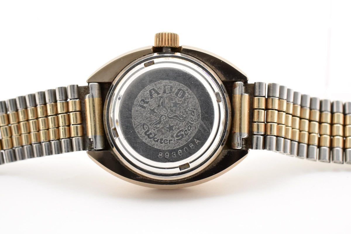 RADO ラドー Balboa バルボア 893608A メンズ 自動巻き 腕時計 ブロンズ文字盤 デイデイト ハードメタル GP コンビ 25.5mm 1970年代 ヴィンテージ