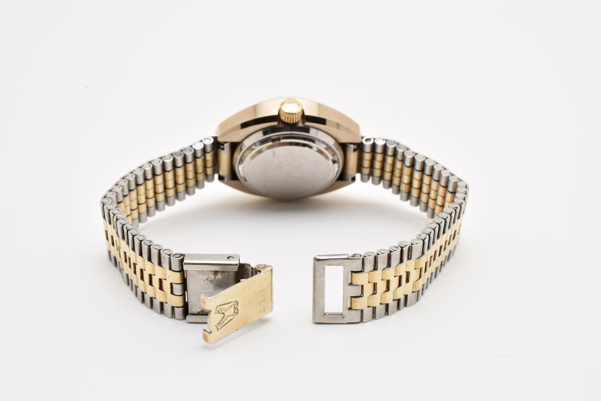 RADO ラドー Balboa バルボア 893608A メンズ 自動巻き 腕時計 ブロンズ文字盤 デイデイト ハードメタル GP コンビ 25.5mm 1970年代 ヴィンテージ
