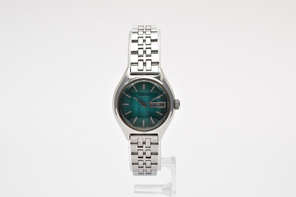 SEIKO セイコー Joyful ジョイフル 2206-0510 レディース 自動巻き 腕時計 エメラルドカラー文字盤 ステンレス 24.2mm 1970年代 ヴィンテージ