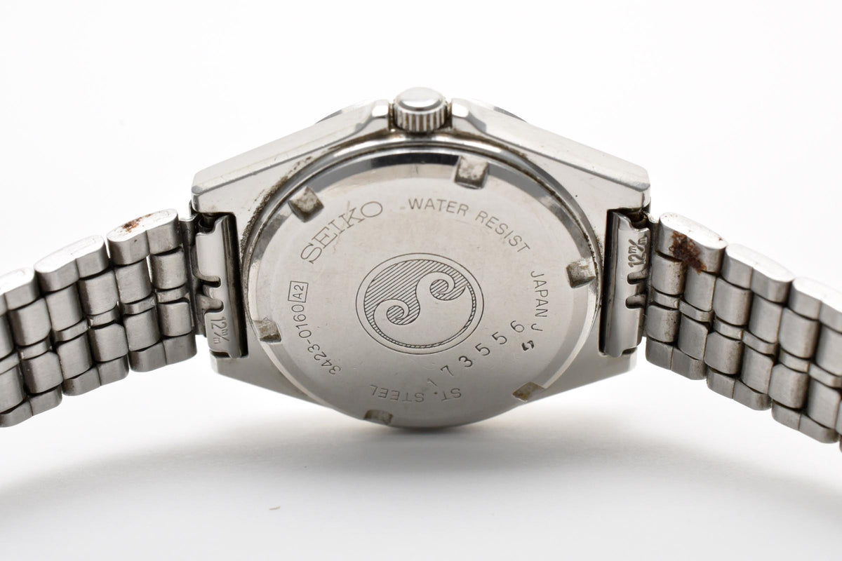 SEIKO セイコー SilverWave シルバーウェーブ 3423-0160 レディース クォーツ 腕時計 ホワイト シルバー文字盤 デイデイト ステンレス 25mm 1970年代 ヴィンテージ