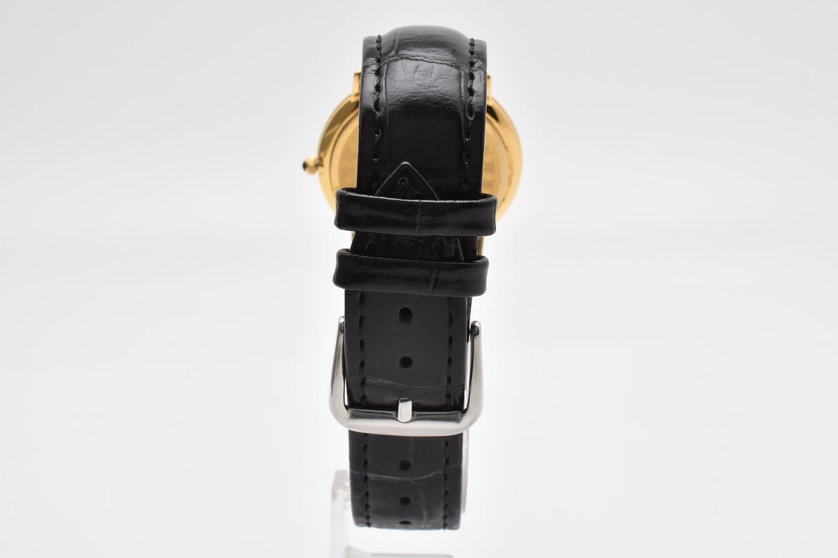 CITIZEN シチズン EXCEED エクシード 5639-F62105 メンズ クォーツ 腕時計 ゴールド文字盤 ステンレス レザーストラップ 33mm 1990年代 ヴィンテージ