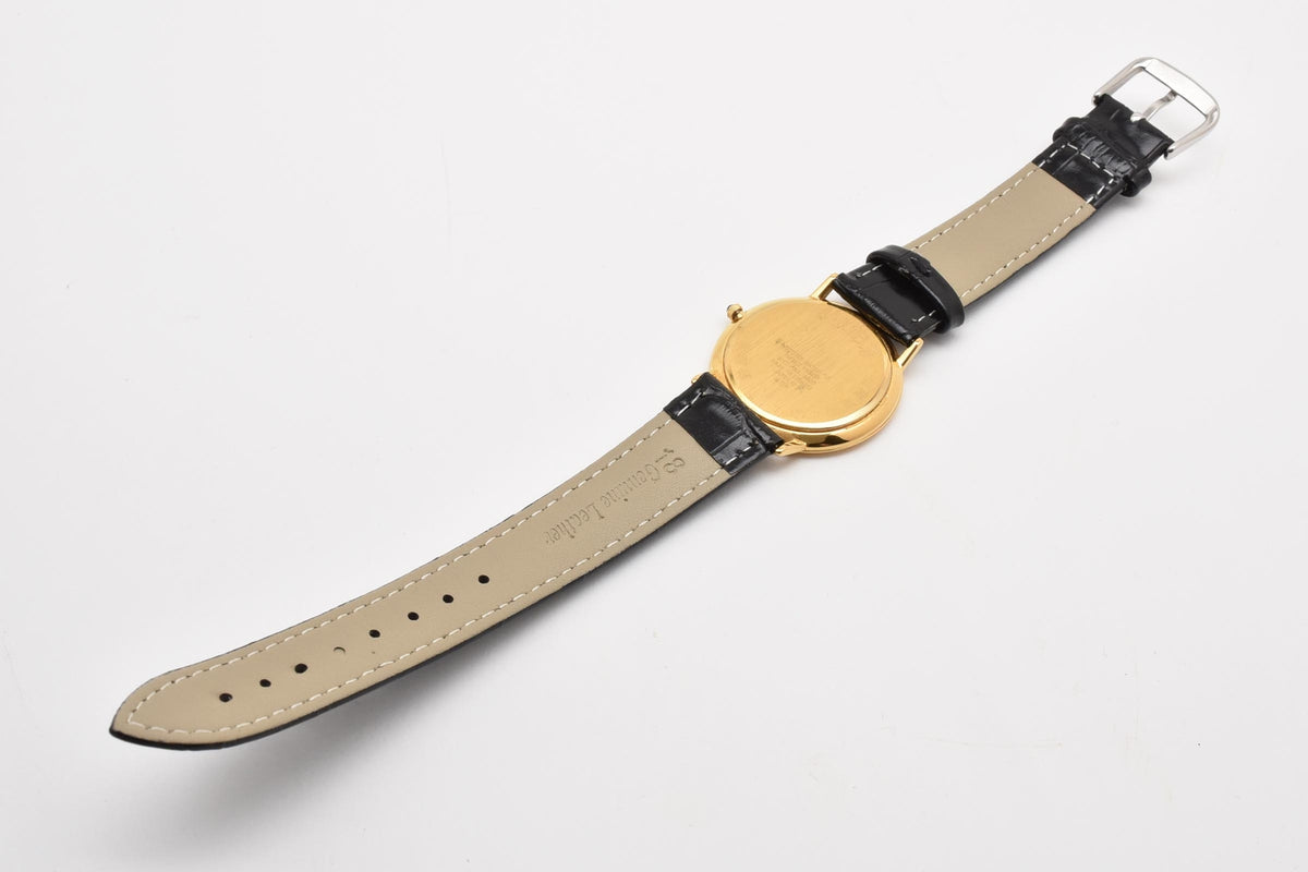 CITIZEN シチズン EXCEED エクシード 5639-F62105 メンズ クォーツ 腕時計 ゴールド文字盤 ステンレス レザーストラップ 33mm 1990年代 ヴィンテージ