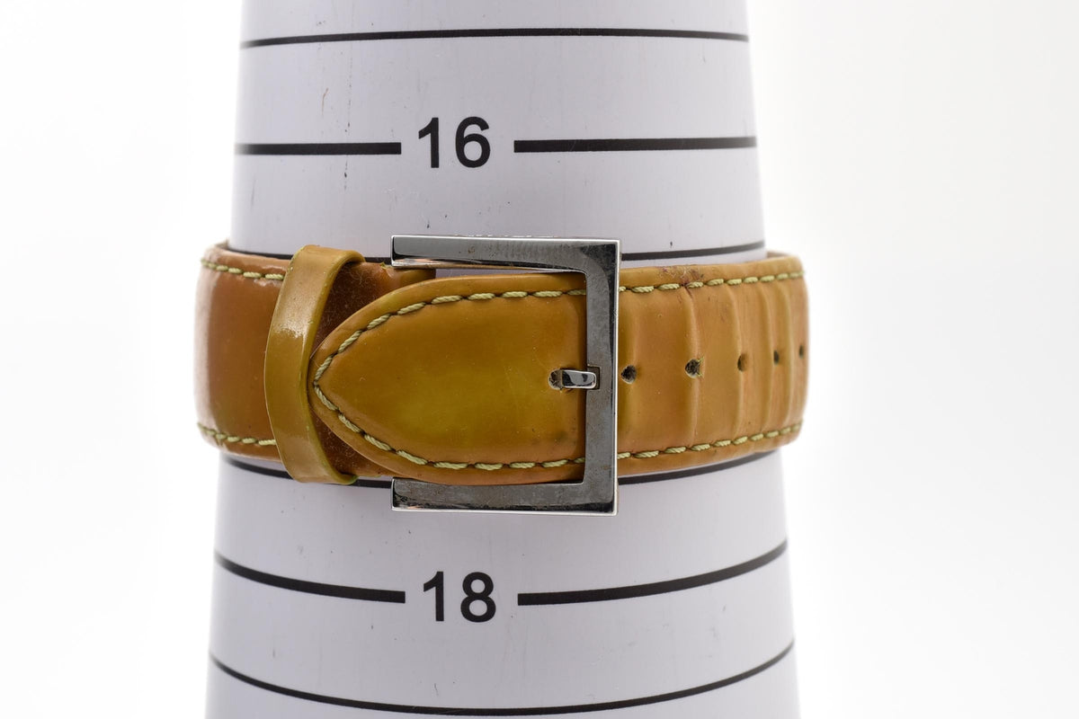FENDI フェンディ Zucca ズッカ 026-4000L-469 ユニセックス クォーツ 腕時計 グリーン文字盤 2針 ステンレス パテントレザー 31.1mm 2000年代