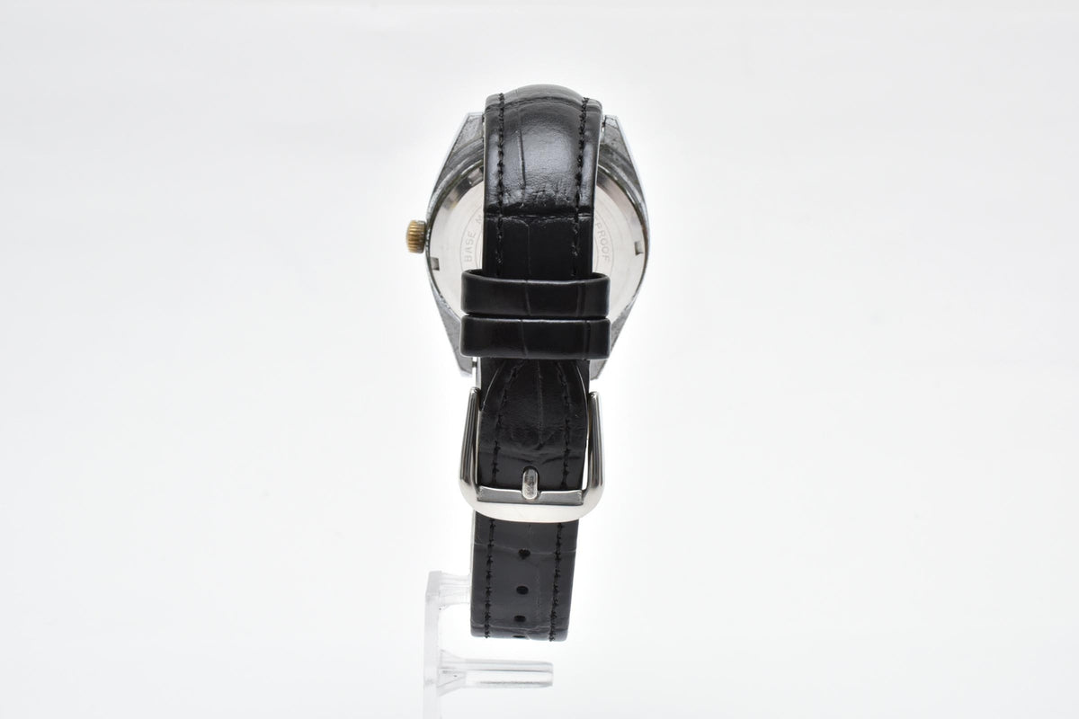 SEIKO セイコー 7005-7001 メンズ 自動巻き 腕時計 ブルー文字盤 デイト ゴールドカラーインデックス ステンレス レザーストラップ 34.2mm 1970年代 ヴィンテージ