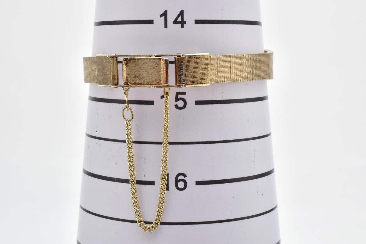 CITIZEN シチズン 4-103017 レディース クォーツ 腕時計 ブラック文字盤 ゴールドカラー ステンレス ブレスレット 18mm 1970年代 1980年代 ヴィンテージ