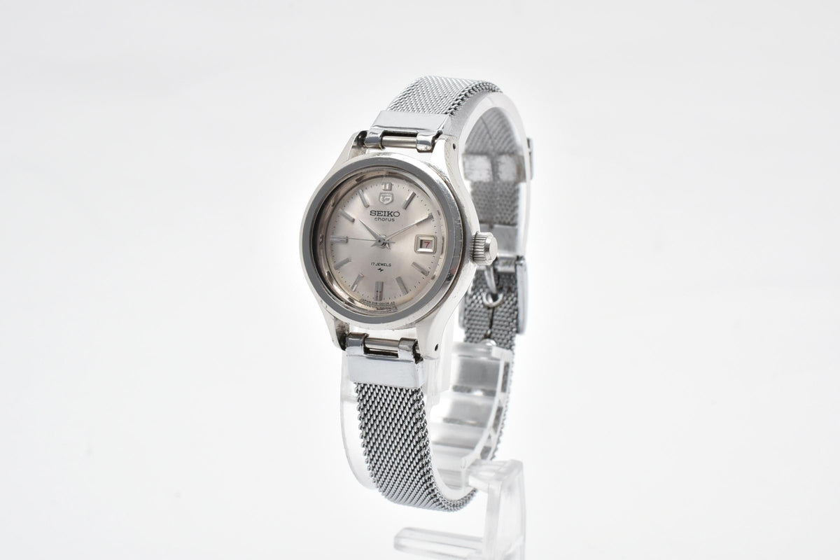 SEIKO セイコー Chorus コーラス 2118-0200 レディース 手巻き 腕時計 17石 シルバー文字盤 デイト ステンレス 25mm 1960年代 1970年代 ヴィンテージ