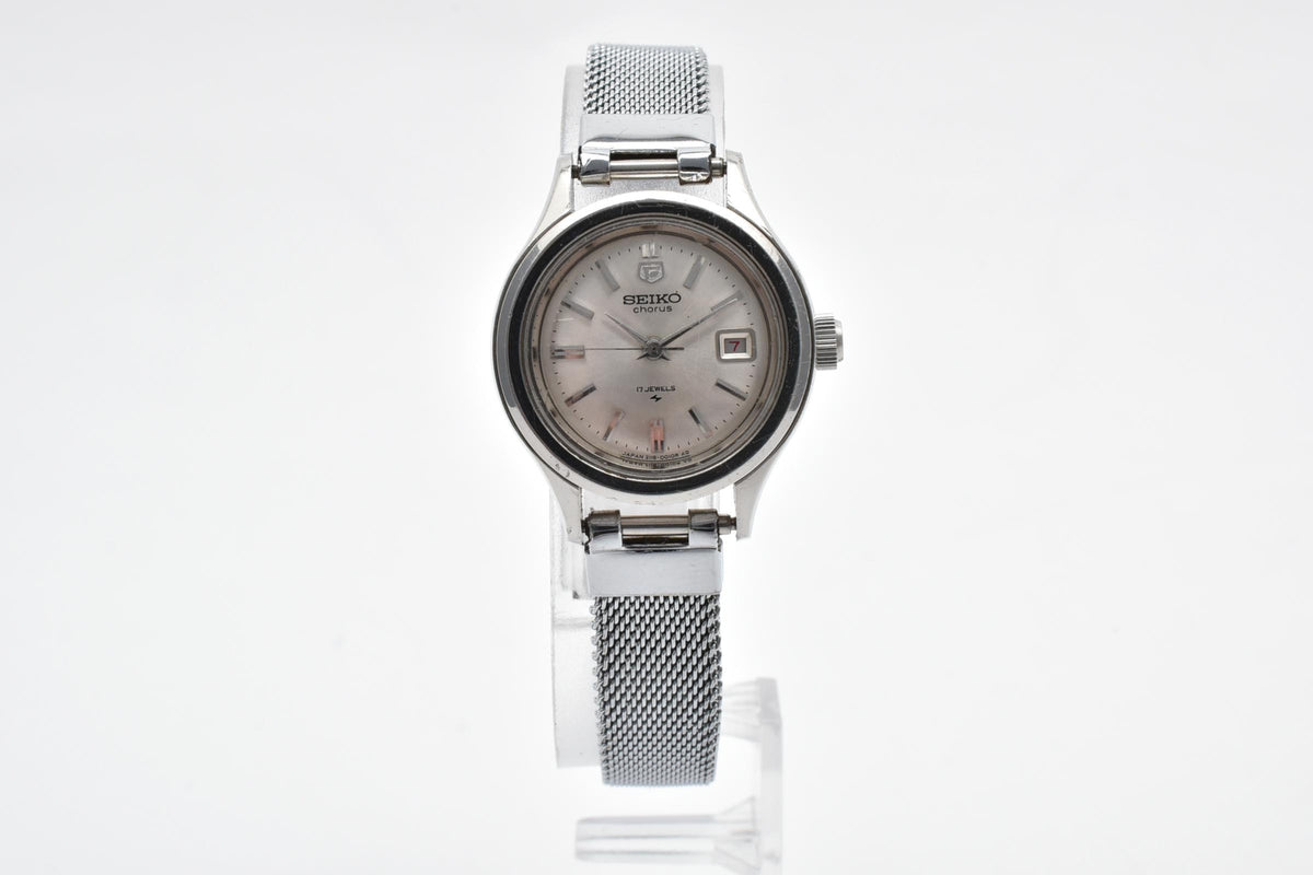SEIKO セイコー Chorus コーラス 2118-0200 レディース 手巻き 腕時計 17石 シルバー文字盤 デイト ステンレス 25mm 1960年代 1970年代 ヴィンテージ