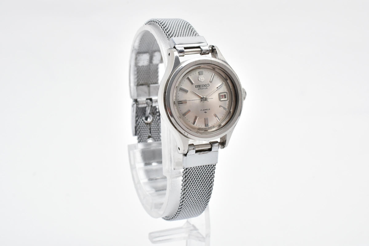 SEIKO セイコー Chorus コーラス 2118-0200 レディース 手巻き 腕時計 17石 シルバー文字盤 デイト ステンレス 25mm 1960年代 1970年代 ヴィンテージ