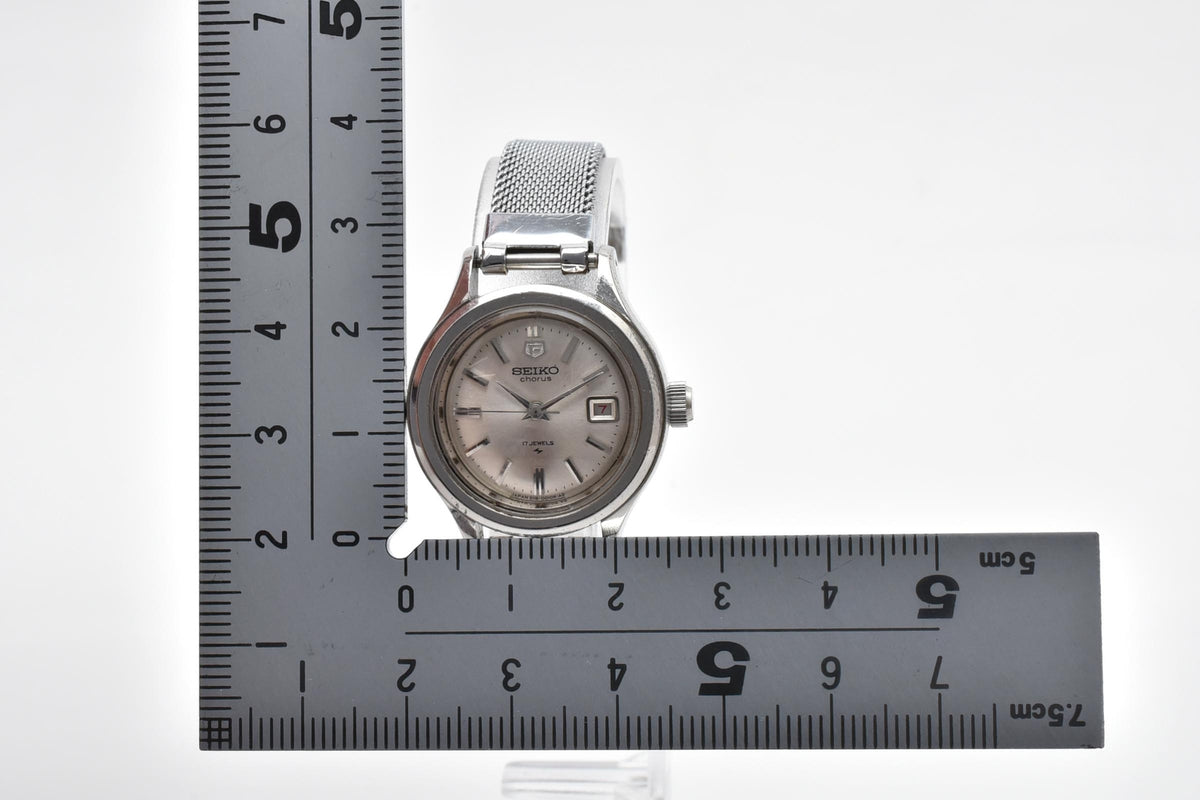 SEIKO セイコー Chorus コーラス 2118-0200 レディース 手巻き 腕時計 17石 シルバー文字盤 デイト ステンレス 25mm 1960年代 1970年代 ヴィンテージ
