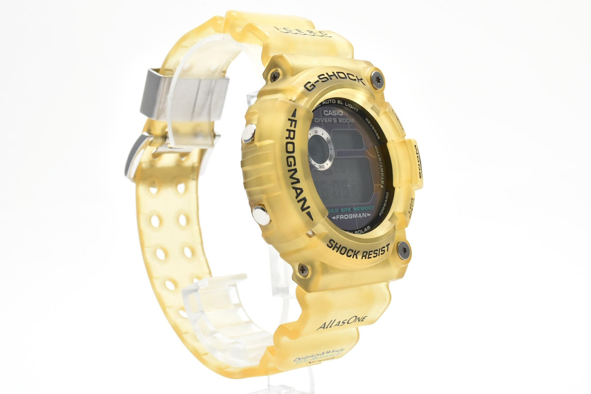 CASIO カシオ G-SHOCK ジーショック FROGMAN フロッグマン GW-202 メンズ クォーツ デジタル 腕時計 ブラック液晶 クリアイエロー 樹脂 レジンベルト 48mm 2000年代