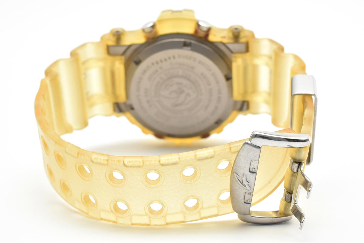 CASIO カシオ G-SHOCK ジーショック FROGMAN フロッグマン GW-202 メンズ クォーツ デジタル 腕時計 ブラック液晶 クリアイエロー 樹脂 レジンベルト 48mm 2000年代
