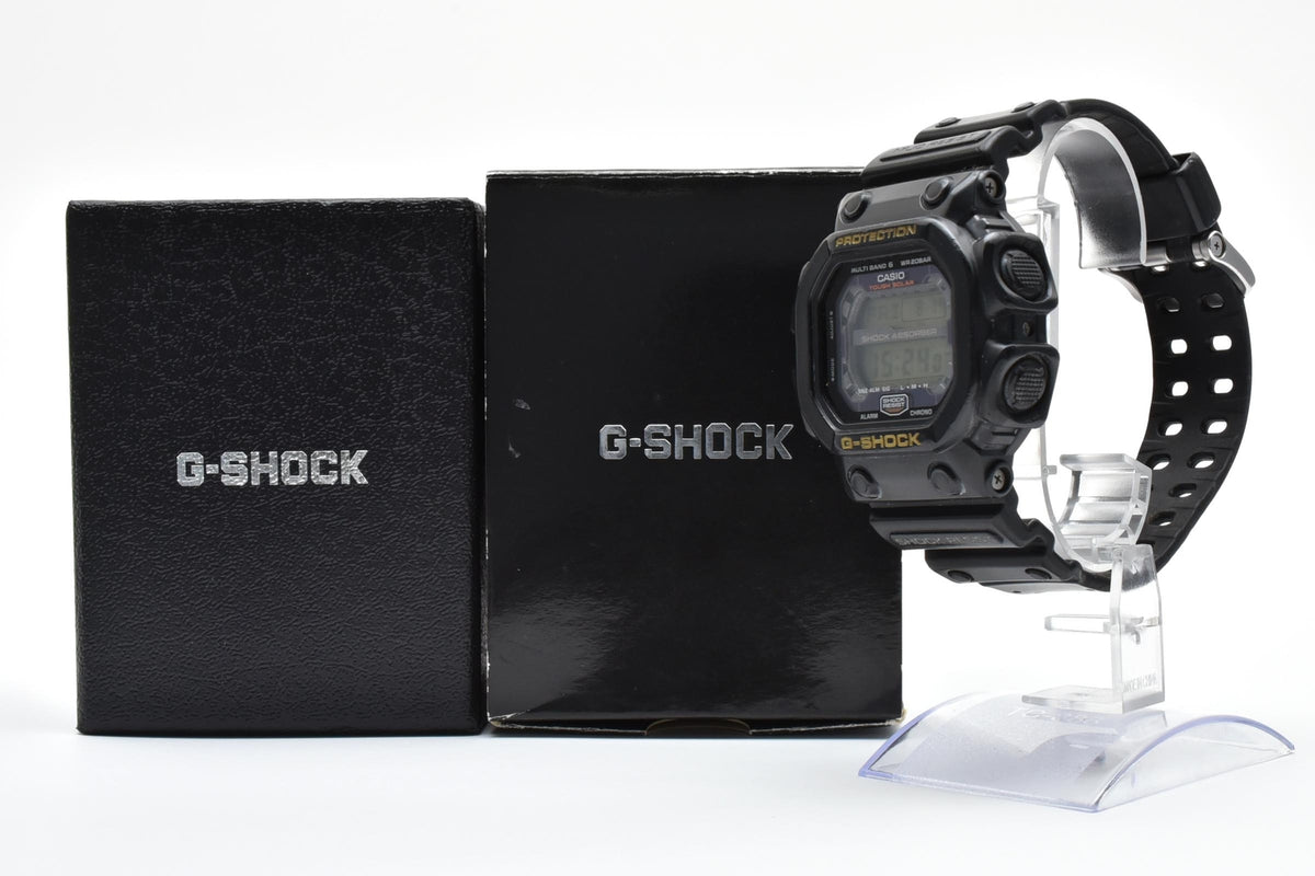 CASIO カシオ G-SHOCK ジーショック GXW-56 メンズ タフソーラー 電波 クォーツ デジタル 腕時計 ブラック 樹脂ケース レジンベルト 51mm 2010年代 箱付