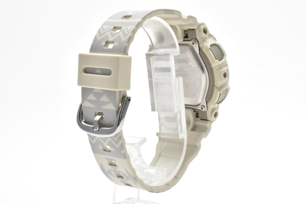 CASIO カシオ Baby-G ベビージー BA-110TP レディース クォーツ アナデジ 腕時計 ホワイト 白 樹脂ケース レジンベルト 42mm 2010年代