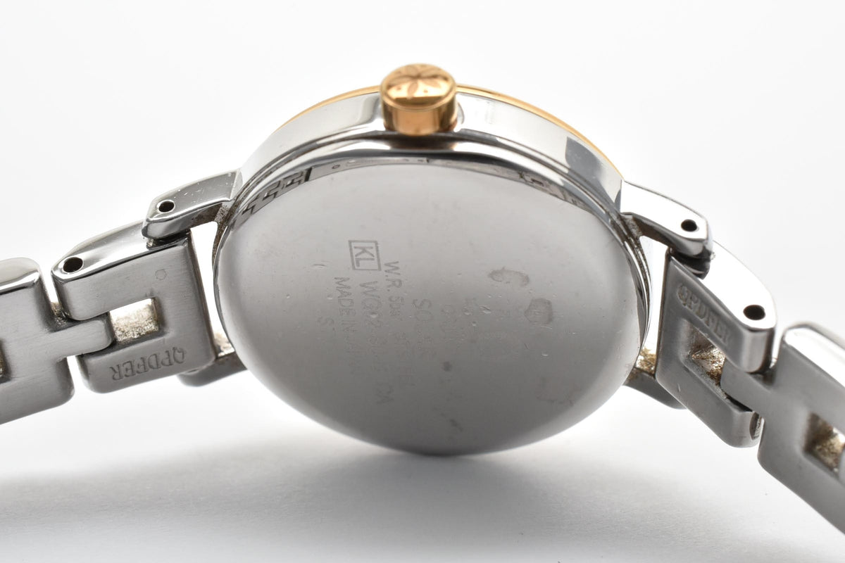 ORIENT オリエント WG02-S0-B レディース ソーラー クォーツ 腕時計 ホワイト文字盤 デイト アラビア数字 ゴールドカラー ツートーン ステンレス ブレスレット 23mm