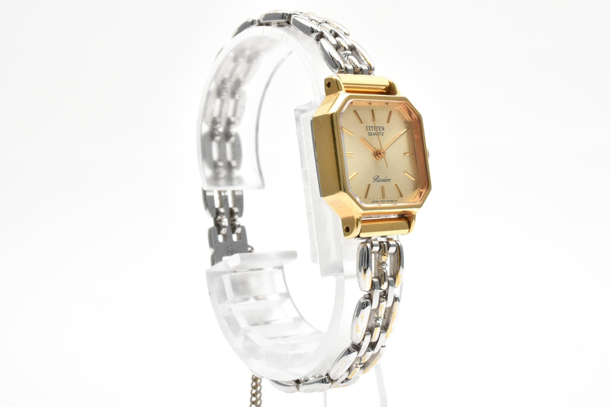 CITIZEN シチズン Premier プレミア 2950-291913 レディース クォーツ 腕時計 ゴールド文字盤 ステンレス ツートーン ブレスレット 20.7mm 1980年代 1990年代 ヴィンテージ