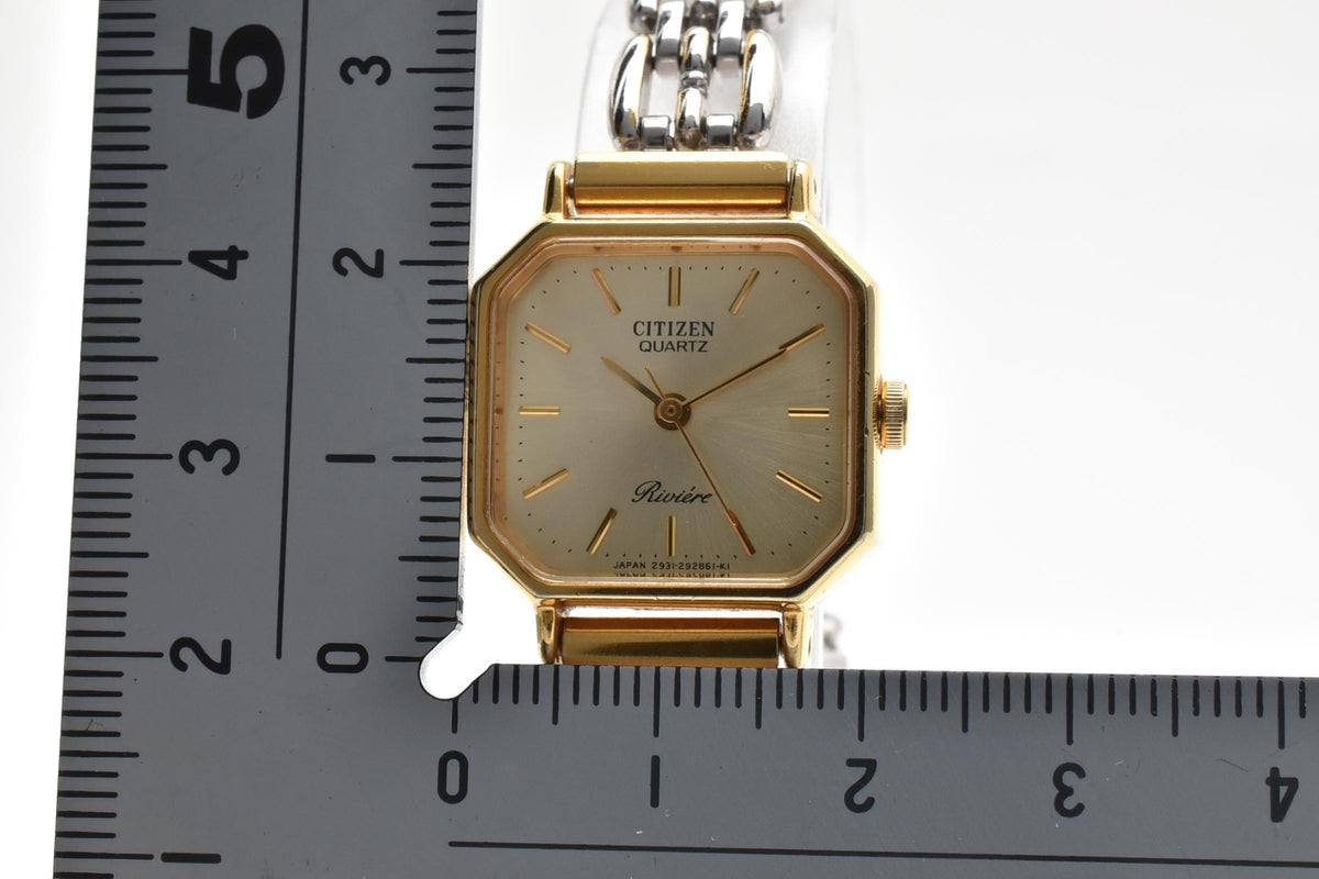 CITIZEN シチズン Premier プレミア 2950-291913 レディース クォーツ 腕時計 ゴールド文字盤 ステンレス ツートーン ブレスレット 20.7mm 1980年代 1990年代 ヴィンテージ