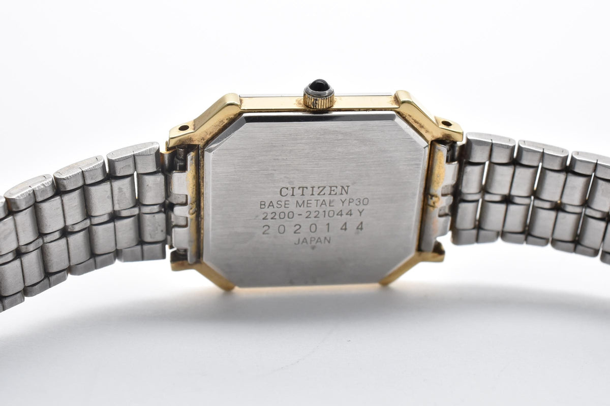 CITIZEN シチズン EXCEED エクシード 2200-221044 レディース クォーツ 腕時計 クリーム文字盤 ツートーン ステンレス ブレスレット 20mm 1980年代 ヴィンテージ