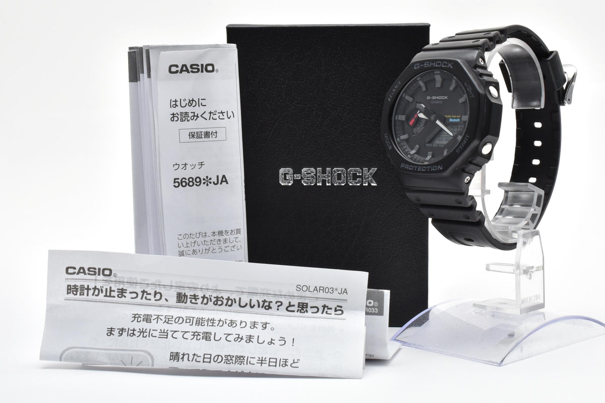 CASIO カシオ G-SHOCK ジーショック GA-B2100 メンズ ソーラー クォーツ アナデジ 腕時計 ブラック オクタゴン 八角形 樹脂ケース レジンベルト 45mm 2020年代 箱 説明書 保証書類付